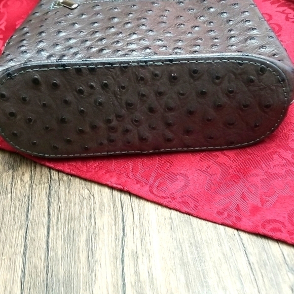 Crossbody bag, purse. Borse in pelle. Genuine leather ostrich, made in Italy. - Picture 5 of 10
